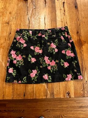 Wild Fable floral corduroy mini skirt